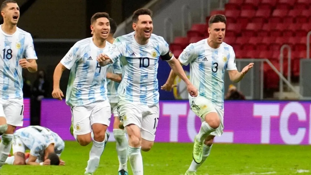 AP Messi festeja el pase a la Final