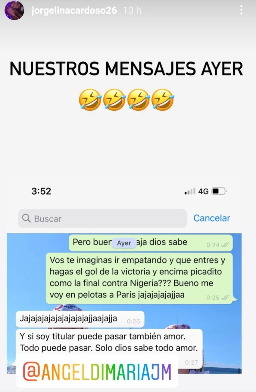 ESPECIAL Mensajes de Jorgelina con Di María