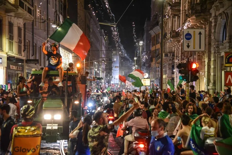 EFE Aficionados italianos festejando