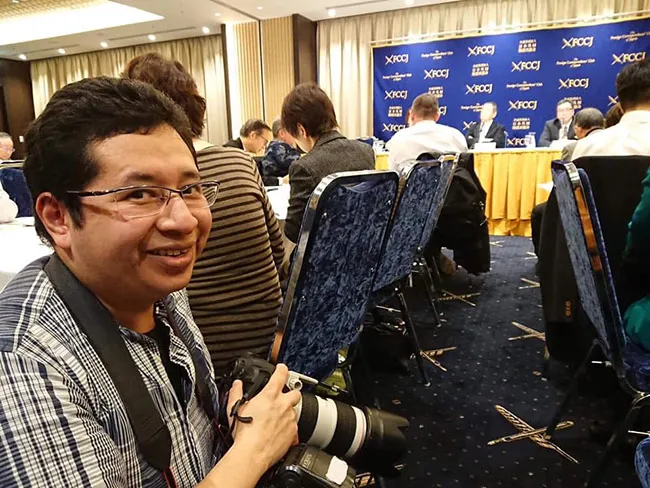 Reyes Marín, durante su labor en una conferencia de prensa