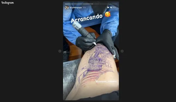 INSTAGRAM angeldimariajm Ángel Di María comparte el inicio de su tatuaje