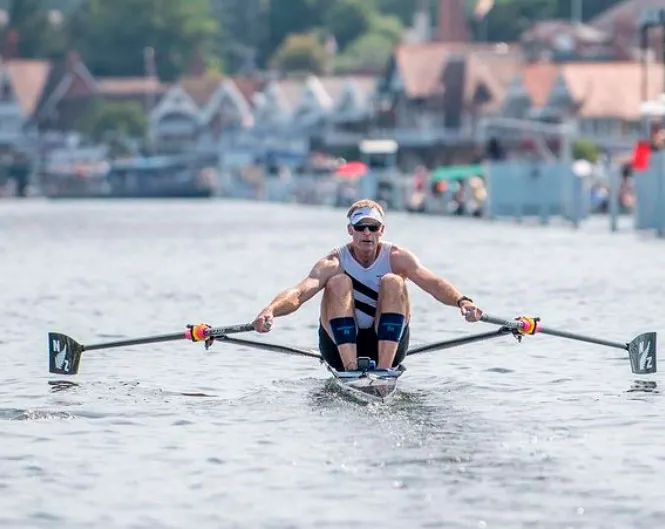 Mahé Drysdale durante una competencia
