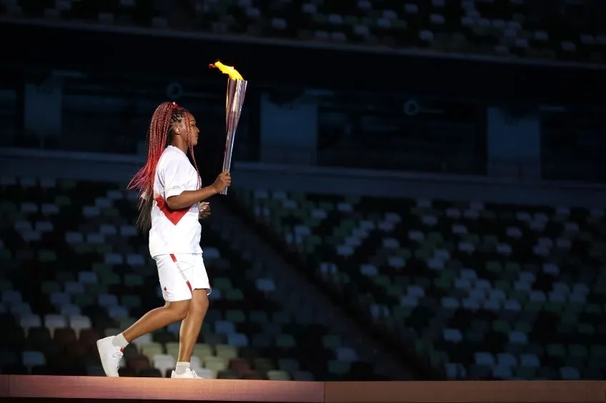 Naomi Osaka encendió el Fuego Olímpico