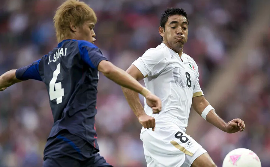 MEXSPORT Marco Fabián en juego ante Japón en Londres 2012