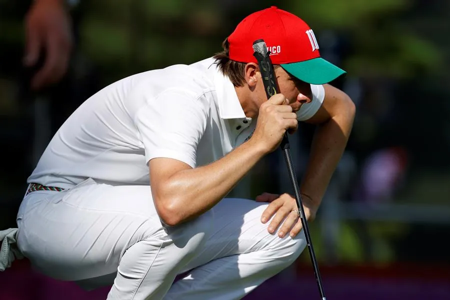 Carlos Ortiz en la penúltima ronda de golf