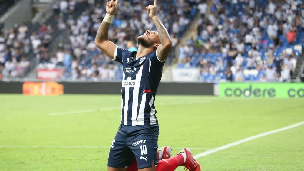IMAGO7 El colombiano Vergara celebrando su primer gol con Rayados