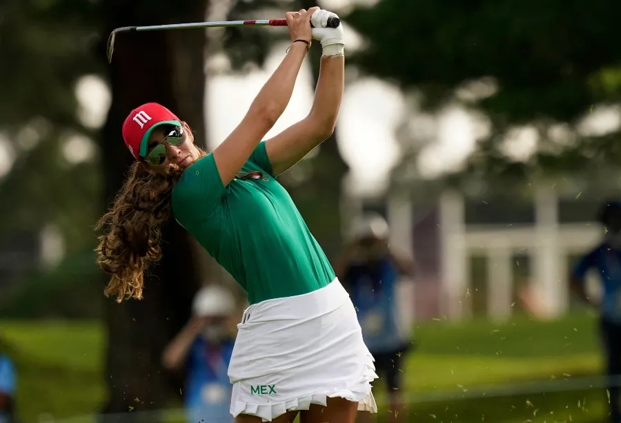 María Fassi en la primera ronda de golf en Tokio 2020