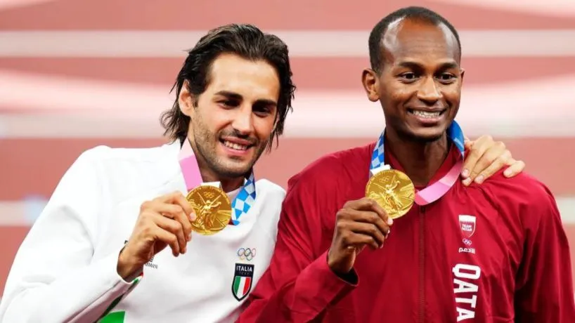 Mutaz Essa Barshim y Gianmarco Tamberi celebran el Oro en Tokio 2020