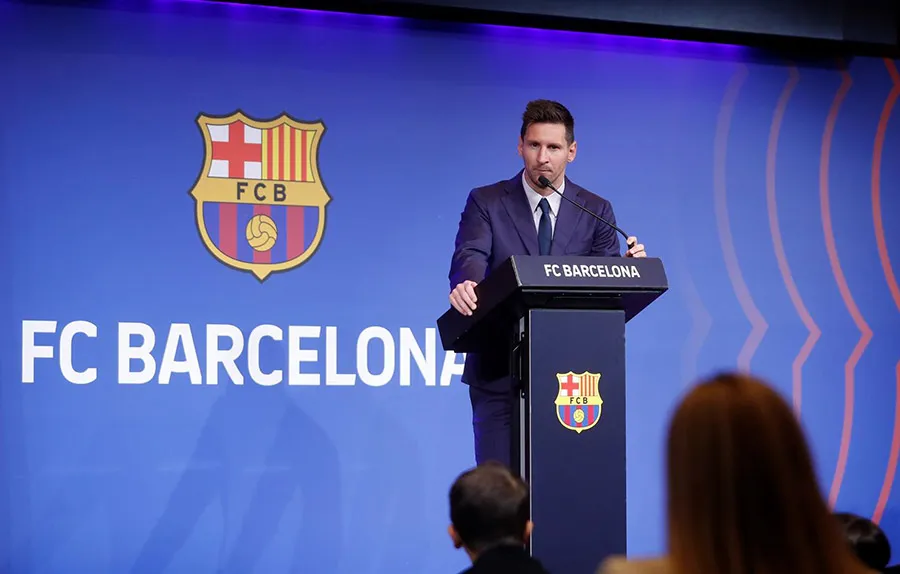 EFE Messi en su despedida del Barcelona