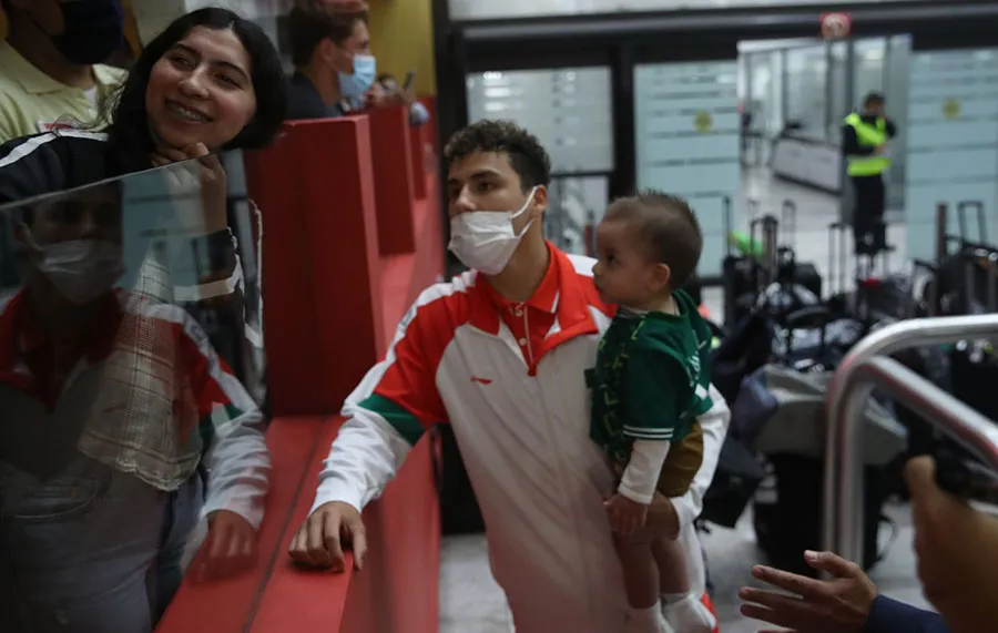 Sánchez a su llegada a la Ciudad de México