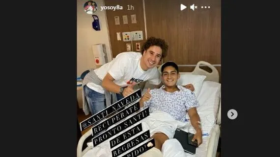 Ochoa visitó a Naveda en hospital