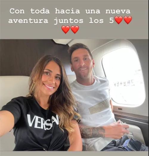 Antonela Roccuzzo y Messi rumbo a París