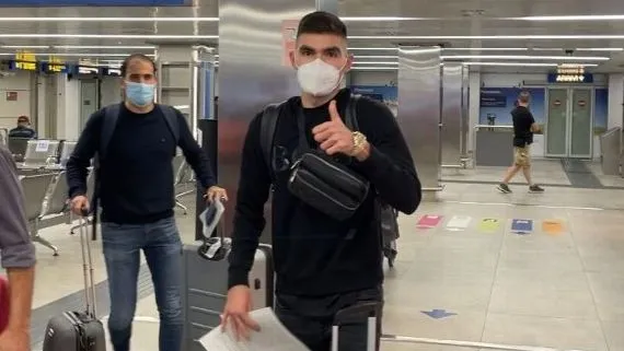 Johan Vásquez a su llegada a Italia