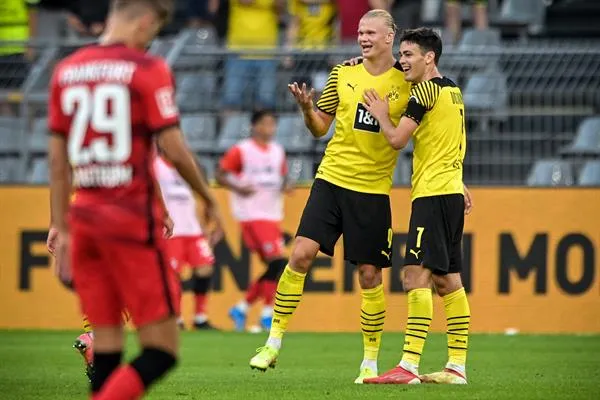 Erling Haaland, en festejo de gol