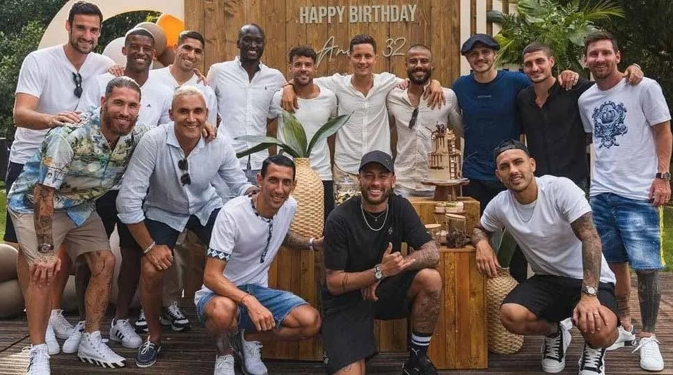 Integrantes del PSG, en cumpleaños de Ander Herrera