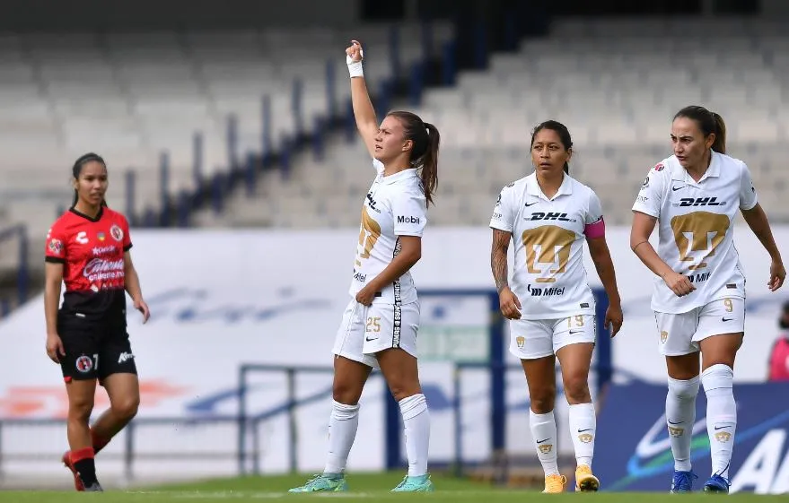 Laura Herrera, en festejo de gol