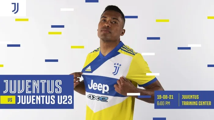 Alex Sandro con el nuevo uniforme de la Juventus