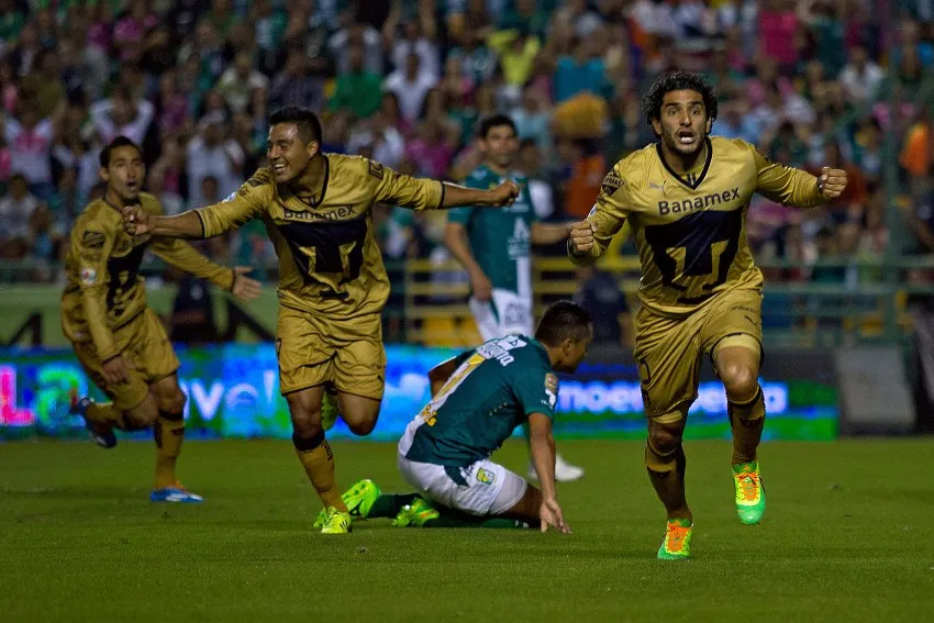 Martín Bravo tras anotar gol a favor de los Pumas