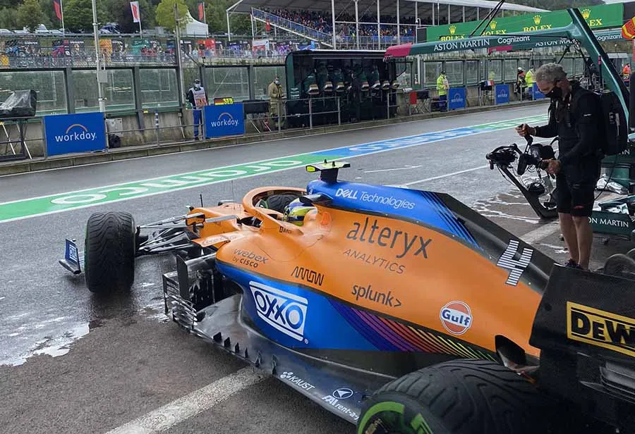 El auto de Lando Norris con el patrocinio mexicano