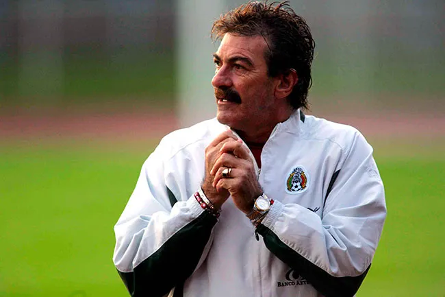 La Volpe, durante un entrenamiento del Tri