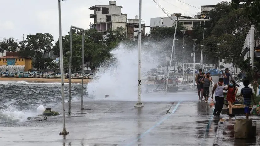 Estragos del huracán en Guerrero