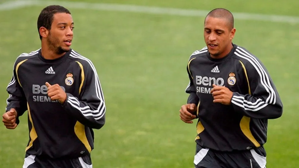 Marcelo y Roberto Carlos en el Madrid