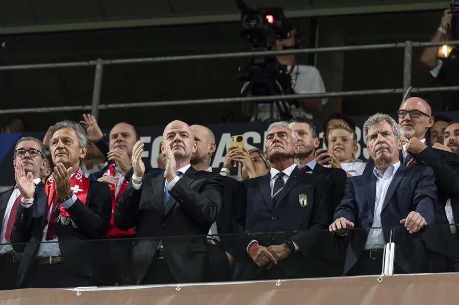 EFE Infantino en el partido entre Suiza e Italia