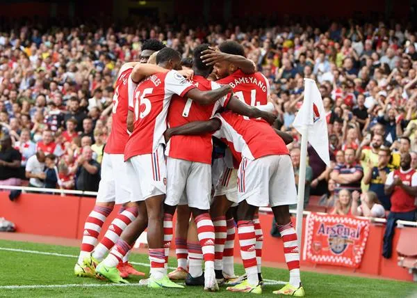 Jugadores del Arsenal en festejo