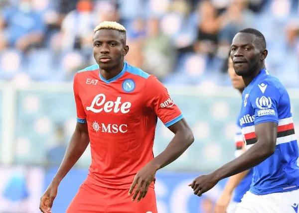 Victor Osimhen en acción con el Napoli