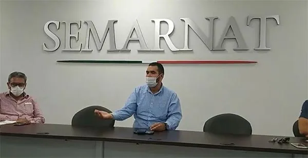 La reunión en las oficinas de la Semarnat