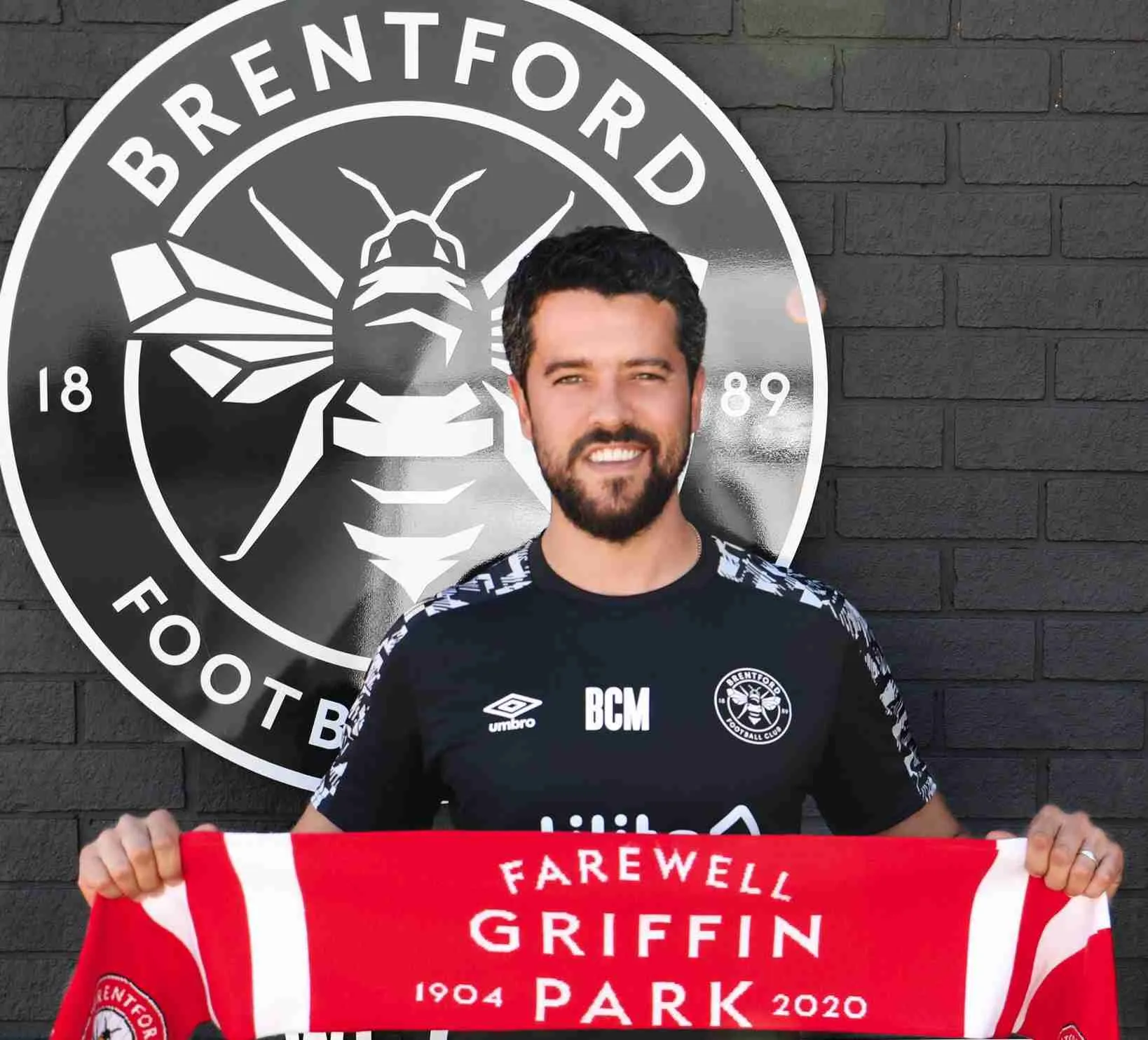 Bernardo Cueva en su presentación con el Brentford