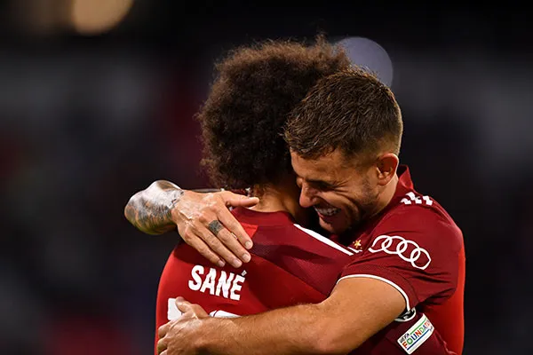 El festejo del gol de Leroy Sané