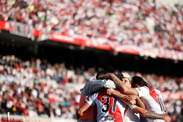 Jugadores de River Plate en festejo