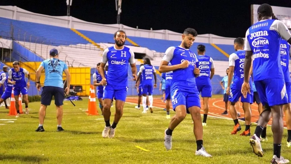 Selección de Honduras en un entrenamiento
