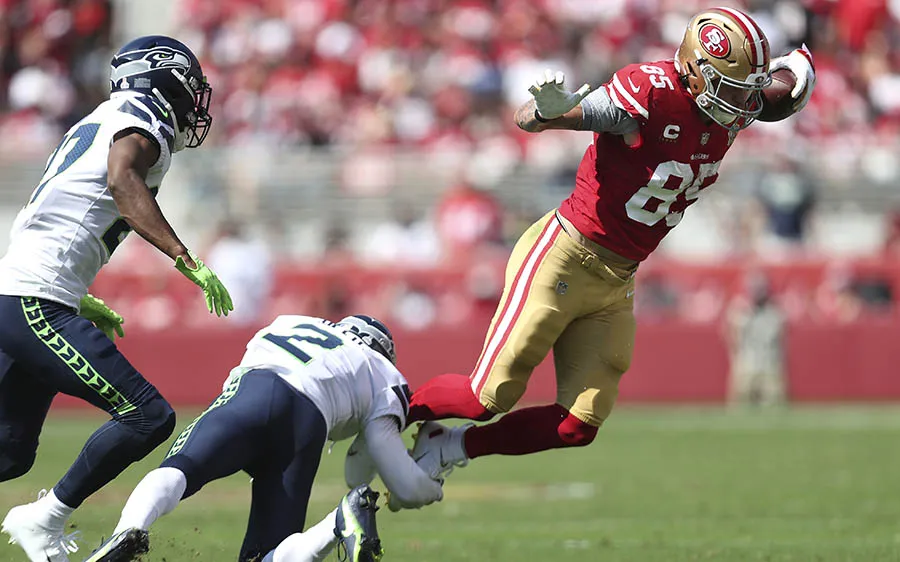 AP Kittle en juego ante Seattle Seahawks
