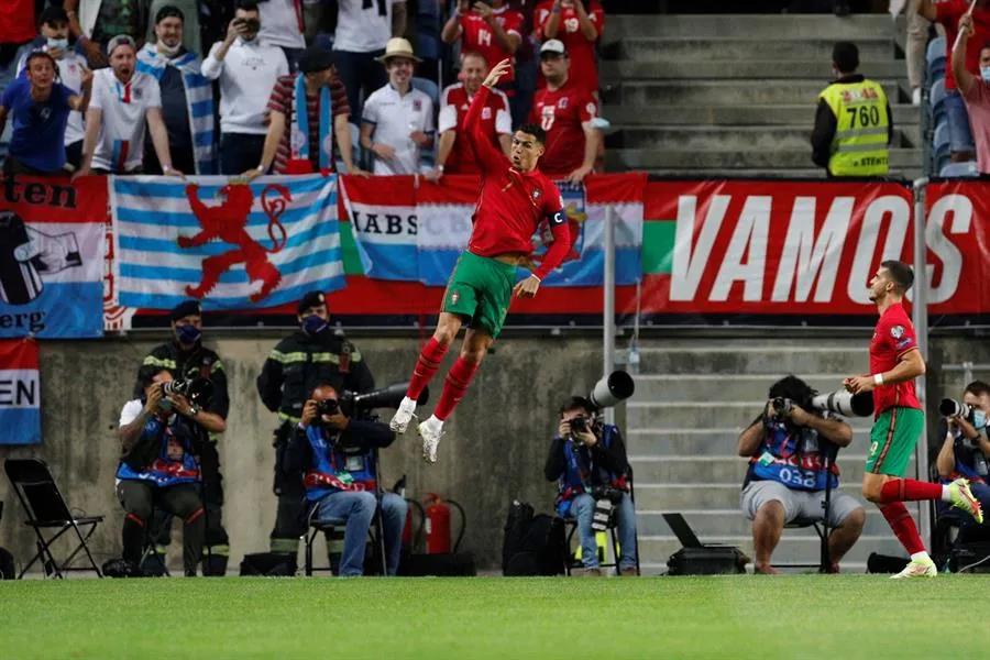Cristiano Ronaldo celebrando un gol con Portugal