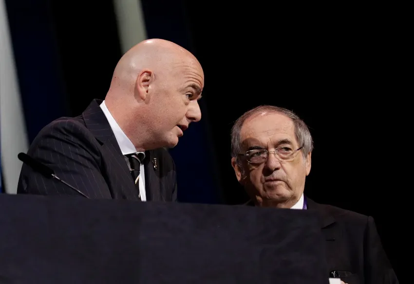 Gianni Infantino con Noël Le Graët