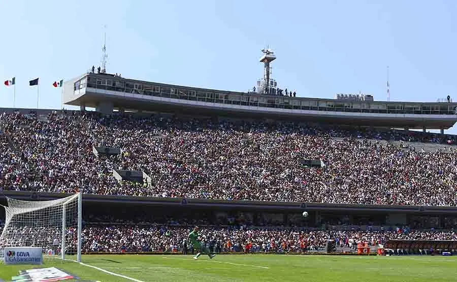 Estadio Olímpico Universitario durante un Pumas vs América en 2019