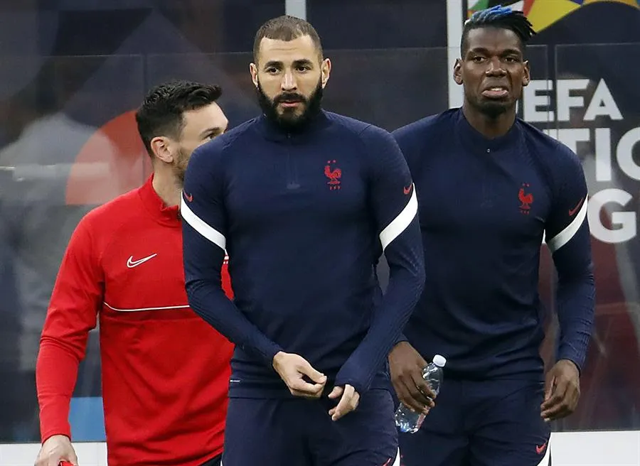 EFE Benzema en un entrenamiento con Francia