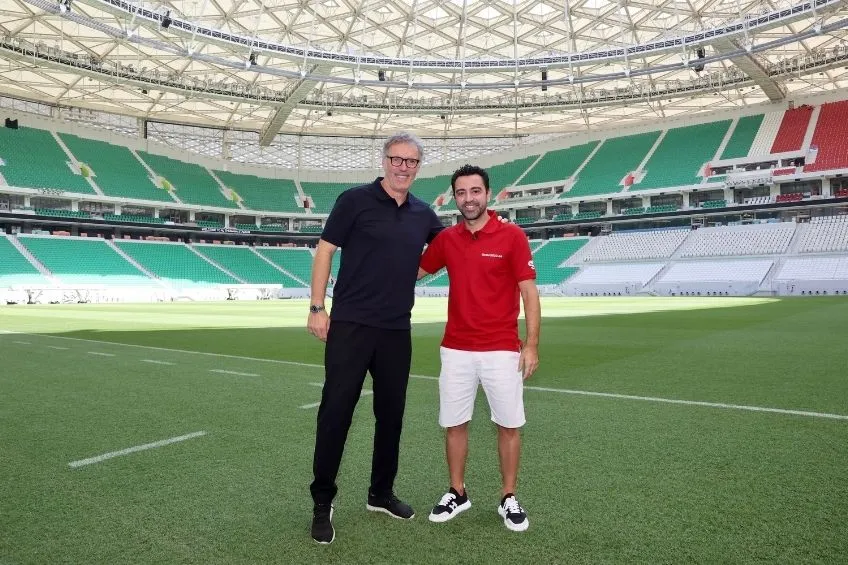 Blanc y Xavi en el Al Thumama