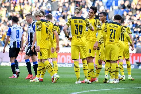 Dortmund reacciona tras la victoria frente al Arminia