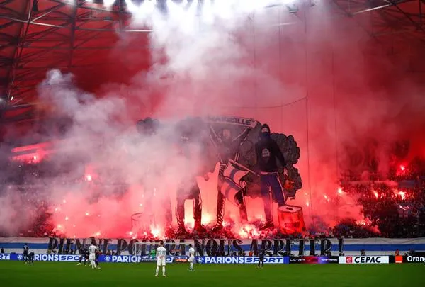 Hinchas del Olympique de Marsella