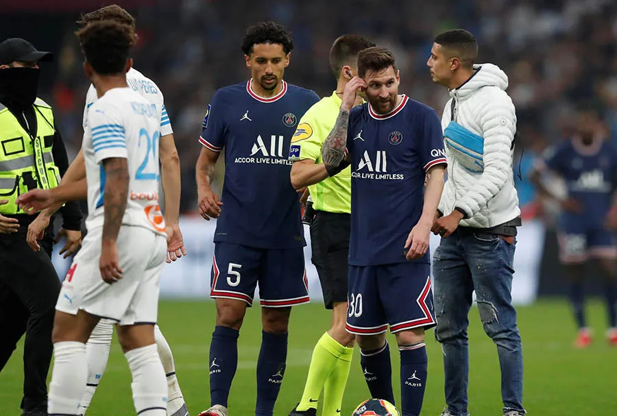 Messi durante el Clásico francés