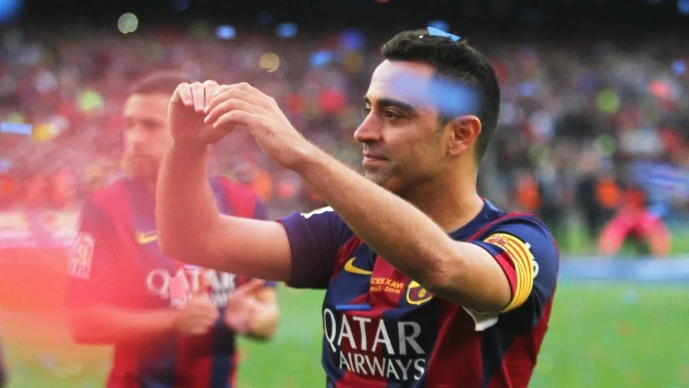 Xavi en su paso con Barcelona