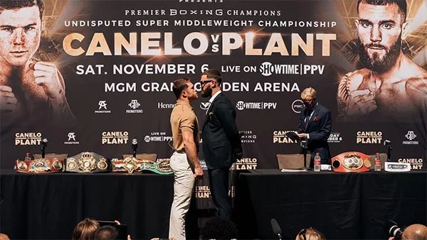 El face to face entre Canelo y Plant