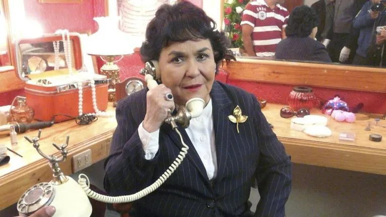 TWITTER @CARMENSALINASLO Carmen Salinas, durante la grabación de un programa