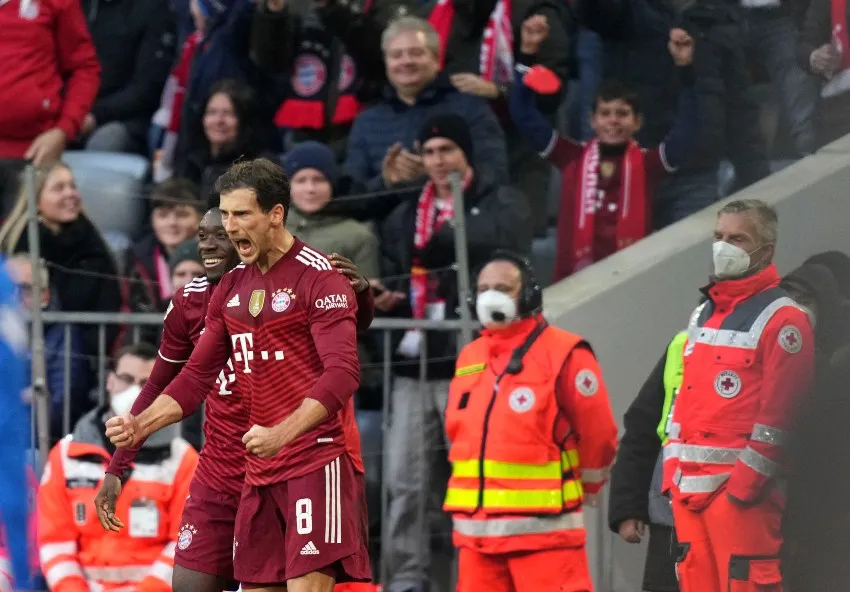 Leon Goretzka en un partido del Bayern Munich