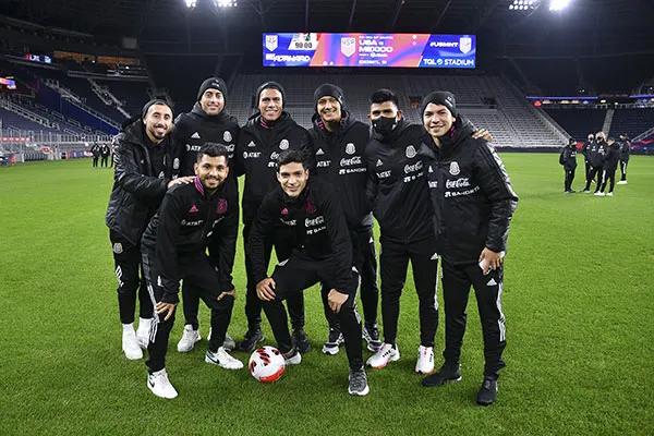Jugadores de México en un entrenamiento