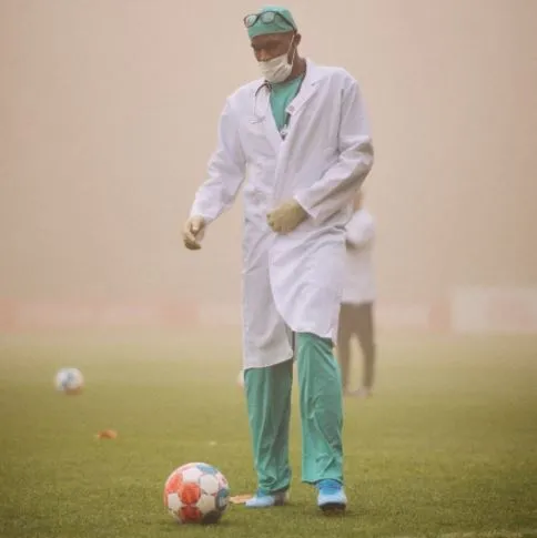 Anthony Modeste con su disfraz de unicornio