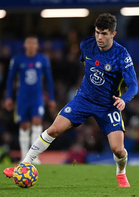 Christian Pulisic durante un partido con el Chelsea